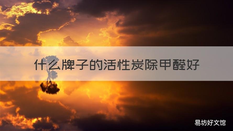 什么牌子的活性炭除甲醛好 哪个品牌活性炭除甲醛效果好