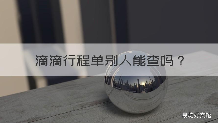 滴滴行程单别人能查吗 滴滴出行可以通过订单号查到行程吗
