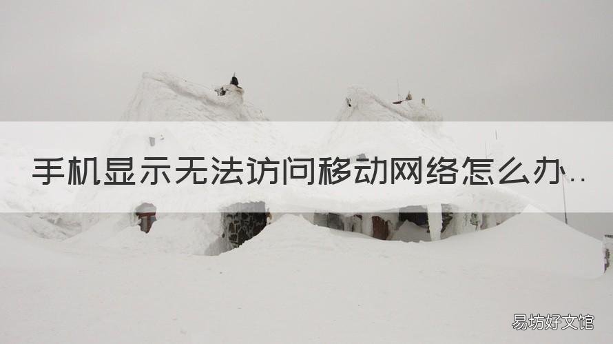 手机显示无法访问移动网络怎么办 手机显示无法访问移动网络怎么办vivo