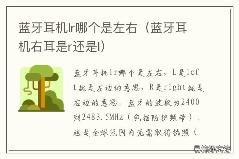 蓝牙耳机lr哪个是左右 蓝牙耳机R和L