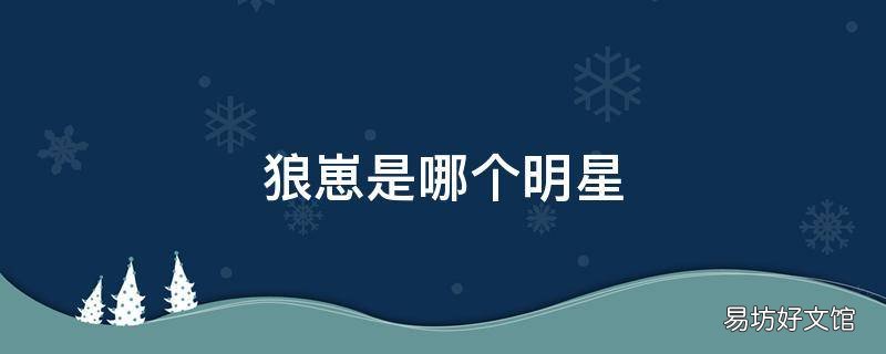 狼崽是哪个明星 狼崽是谁的孩子