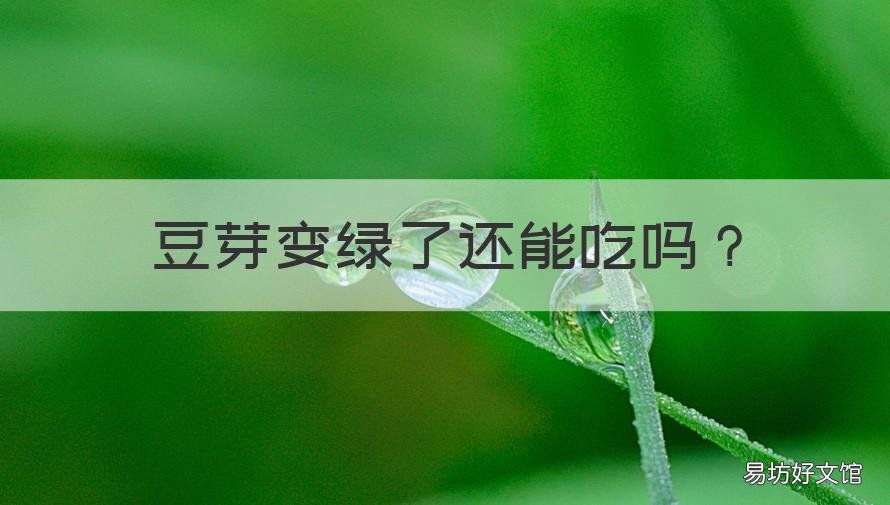 豆芽变绿了还能吃吗 豆芽变绿了可以吃吗
