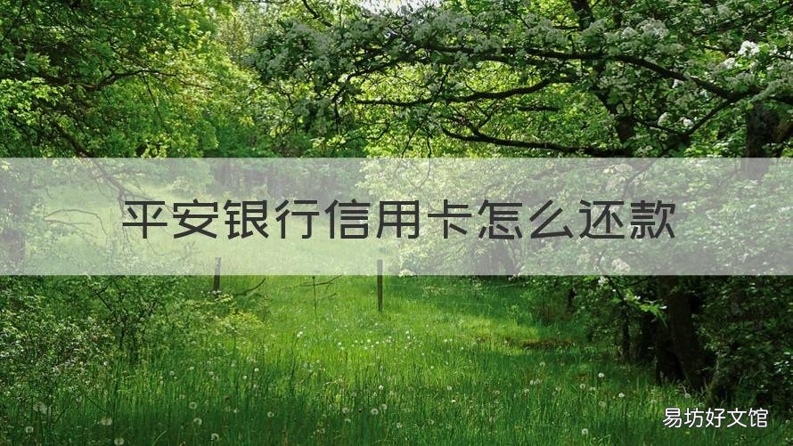 平安银行信用卡怎么还款 平安银行信用卡怎么还款方式