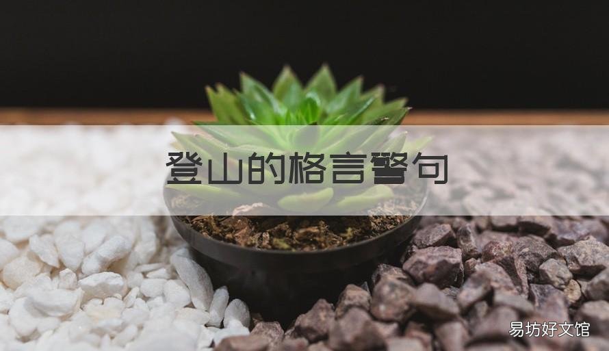 登山的格言警句 登山句子经典语录