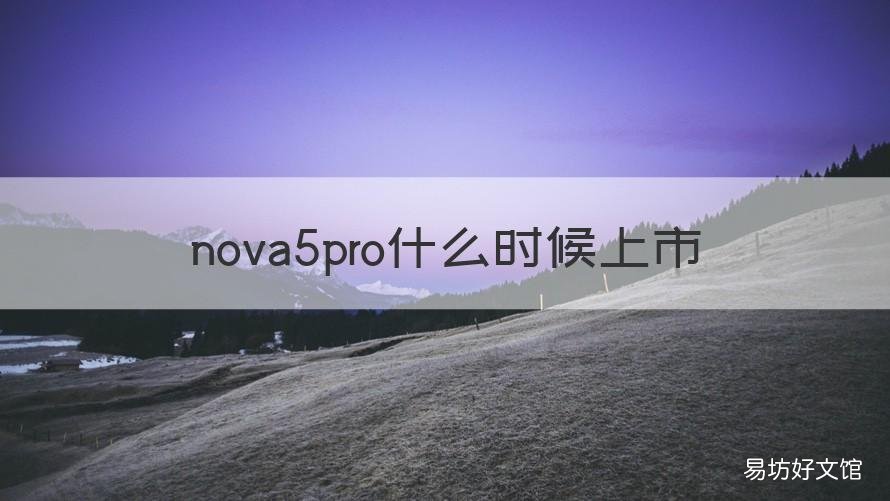 nova5pro什么时候上市 nova5pro多久上市