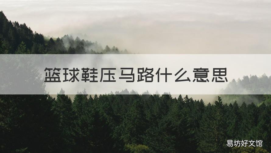 篮球鞋压马路什么意思 篮球鞋压马路什么意思啊