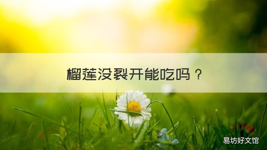 榴莲没裂开能吃吗 榴莲没裂开能吃吗?