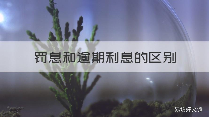 罚息和逾期利息的区别 罚息与逾期利息的区别