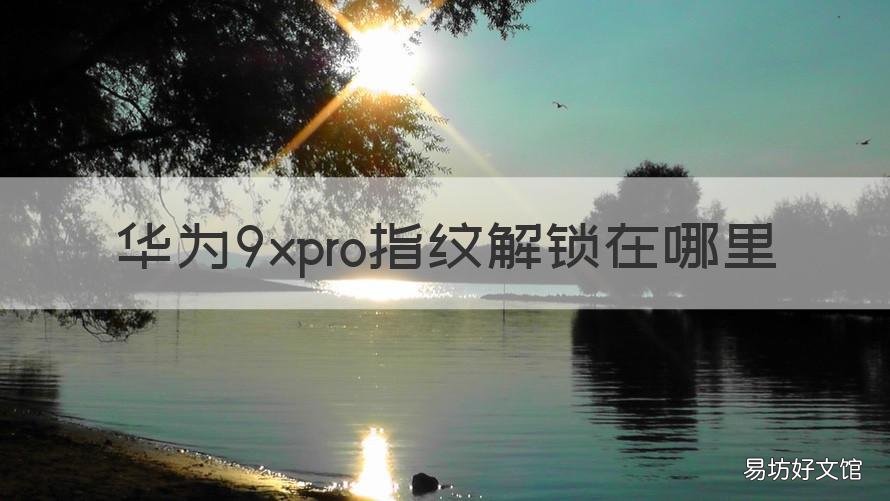华为9xpro指纹解锁在哪里 华为9x有没有指纹解锁