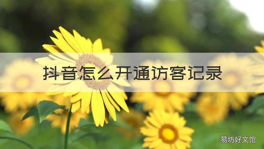 抖音怎么开通访客记录 抖音怎么开通访客记录功能