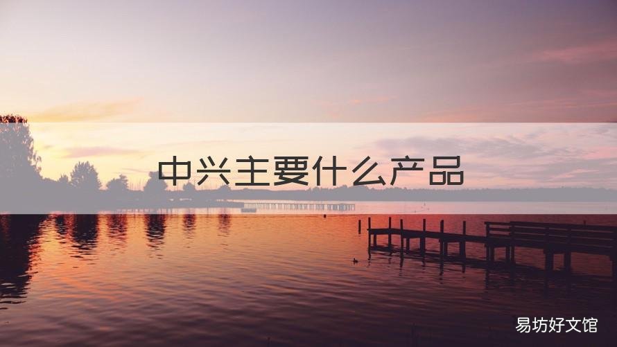 中兴主要什么产品 中兴生产什么产品
