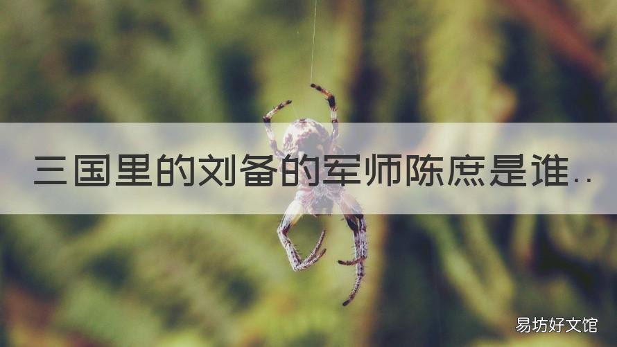 三国里的刘备的军师陈庶是谁 三国里的刘备的军师陈庶是谁扮演的