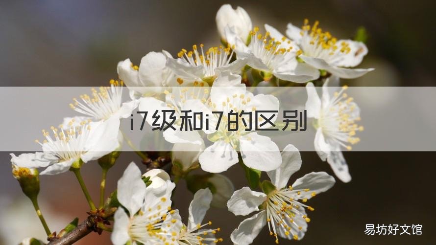 i7级和i7的区别 新i7和i7的区别