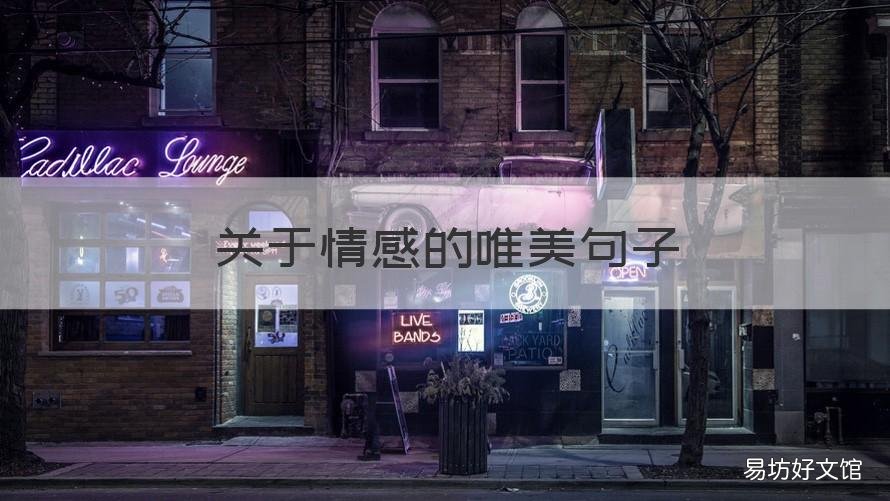 关于情感的唯美句子 关于情感的唯美句子开头广播