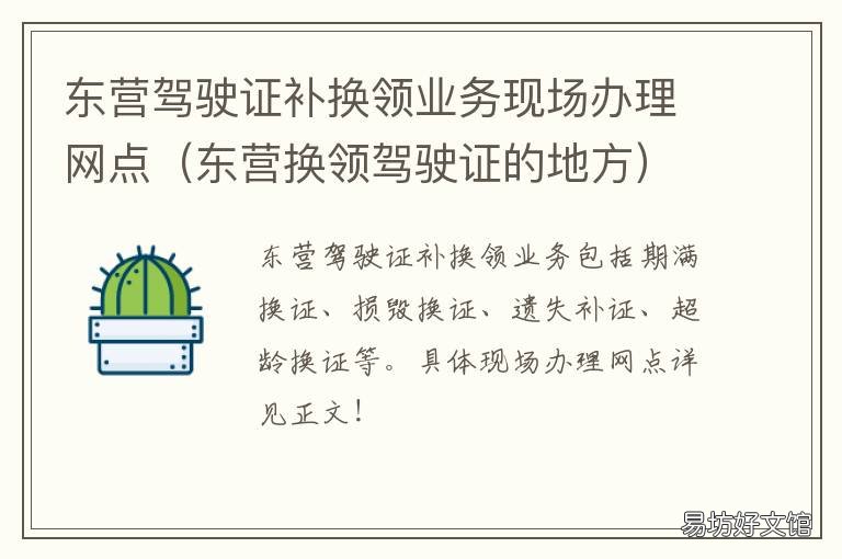 东营驾驶证补换领业务现场办理网点 东营换领驾驶证的地方