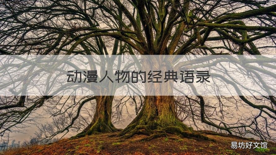 动漫人物的经典语录 动漫人物的经典语录图片
