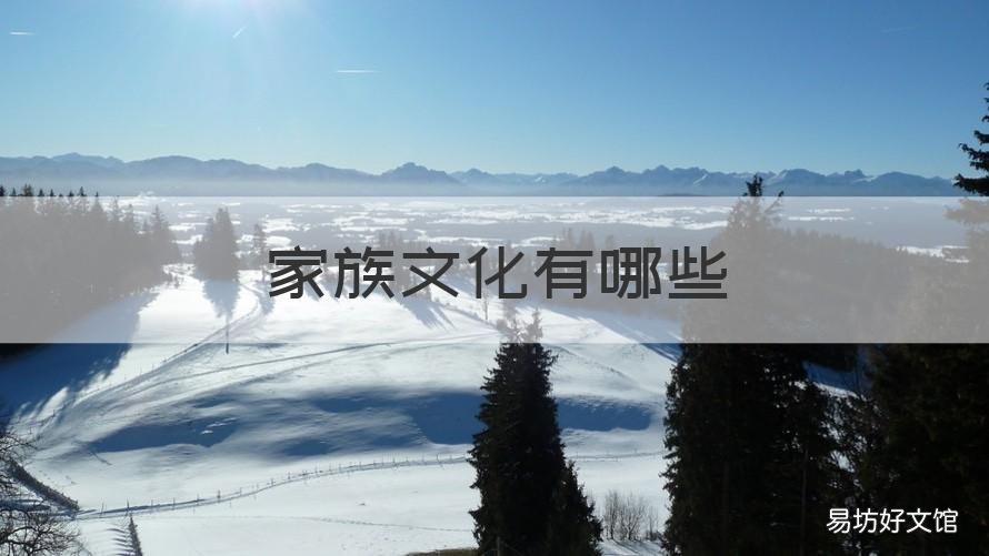 家族文化有哪些 优秀的家族文化