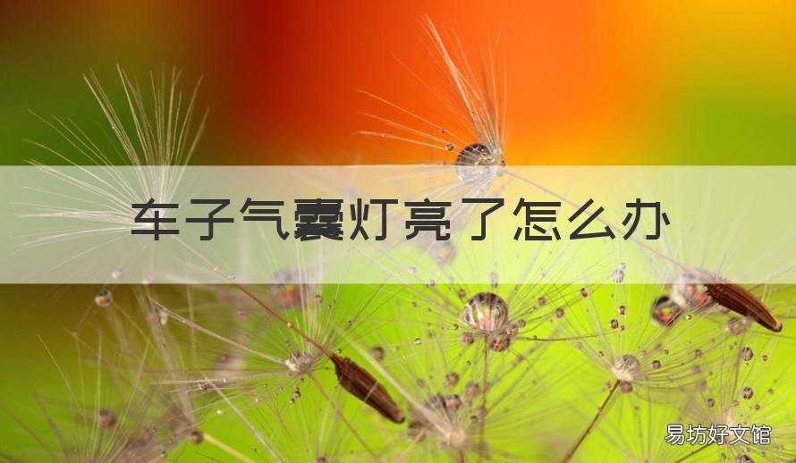 车子气囊灯亮了怎么办 气囊故障灯亮了怎么办?看看车主是怎么处理的,很简单