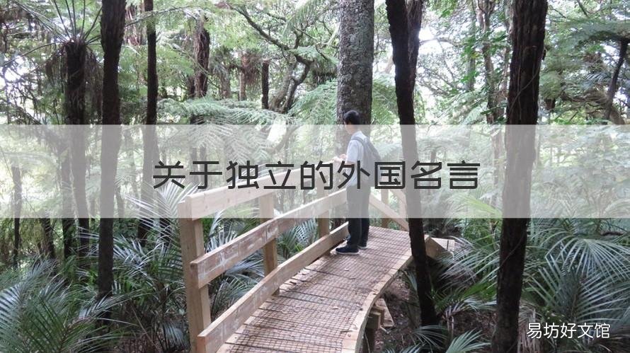 关于独立的外国名言 关于独立的外国名言有哪些
