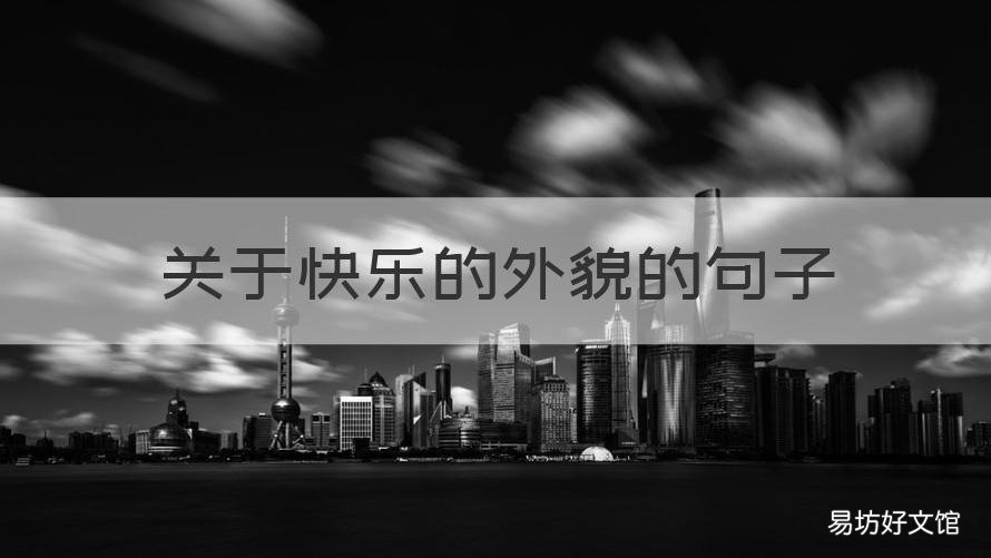 关于快乐的外貌的句子 描写快乐的样子
