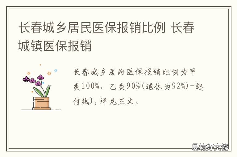 長(zhǎng)春城鄉(xiāng)居民醫(yī)保報(bào)銷(xiāo)比例 長(zhǎng)春城鄉(xiāng)居民醫(yī)保報(bào)銷(xiāo)上線