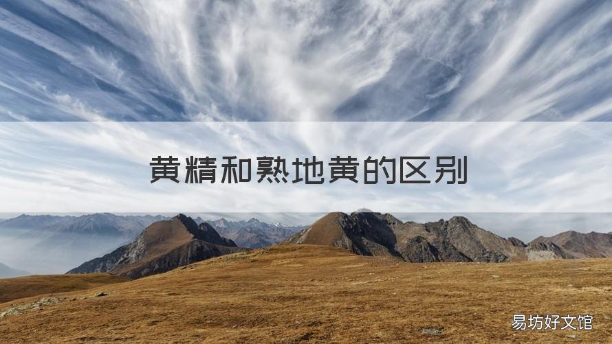 黃精和熟地黃的區(qū)別 黃精和熟地黃的區(qū)別和功效