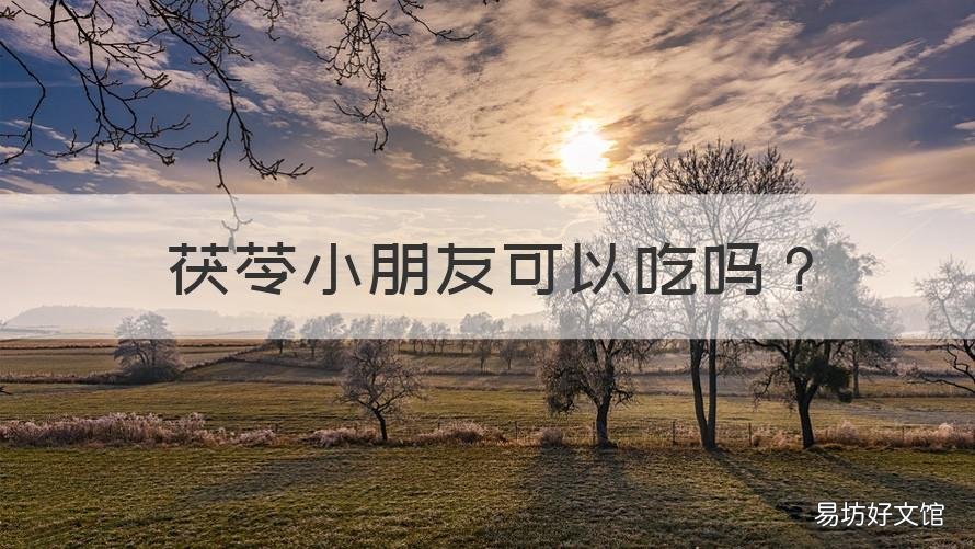 茯苓小朋友可以吃吗 茯苓小朋友可以吃吗早餐