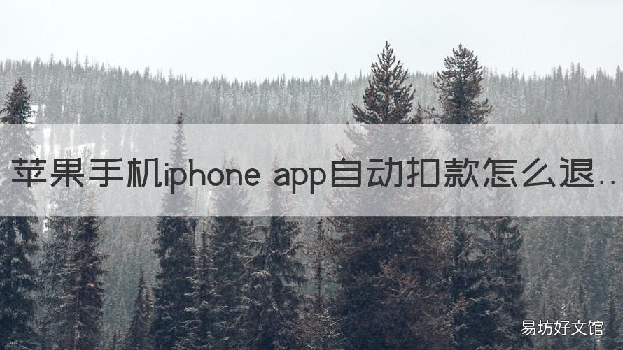 苹果手机iphone app自动扣款怎么退 苹果手机如何自动扣款