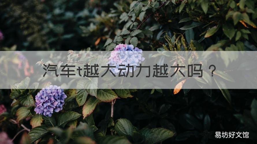 汽车t越大动力越大吗 汽车多少t越大越好吗