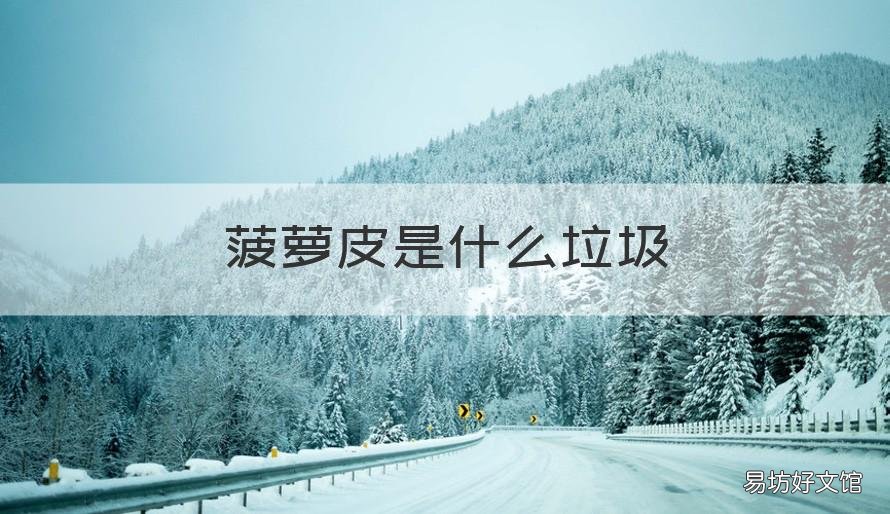 菠萝皮是什么垃圾 菠萝皮属于什么垃圾?