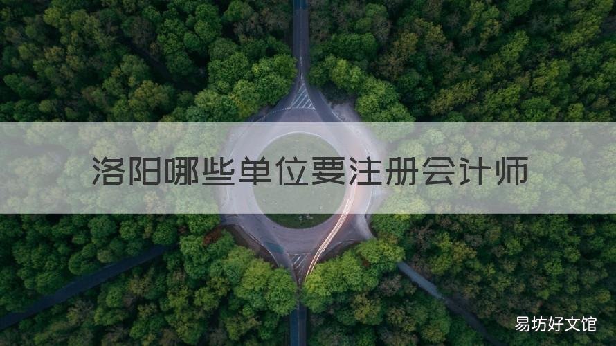 洛阳哪些单位要注册会计师 洛阳有多少个注册会计师