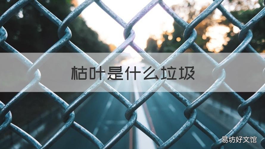 枯叶是什么垃圾 枯叶是什么垃圾分类