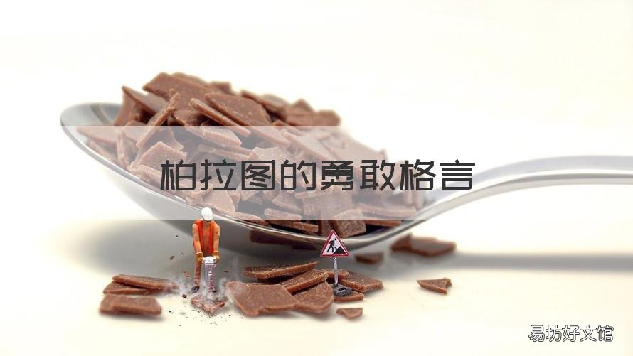 柏拉图的勇敢格言 苏格拉底柏拉图名言