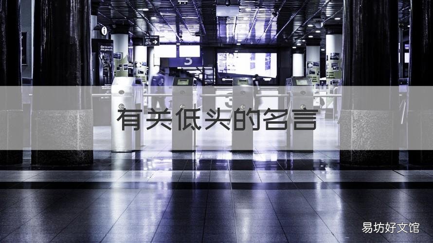 有关低头的名言 低头励志名言