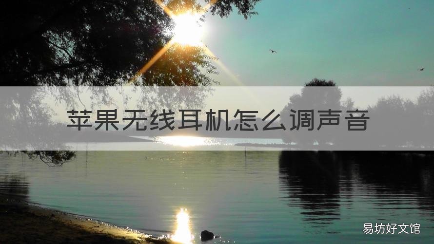 苹果无线耳机怎么调声音 苹果无线耳机怎样调音