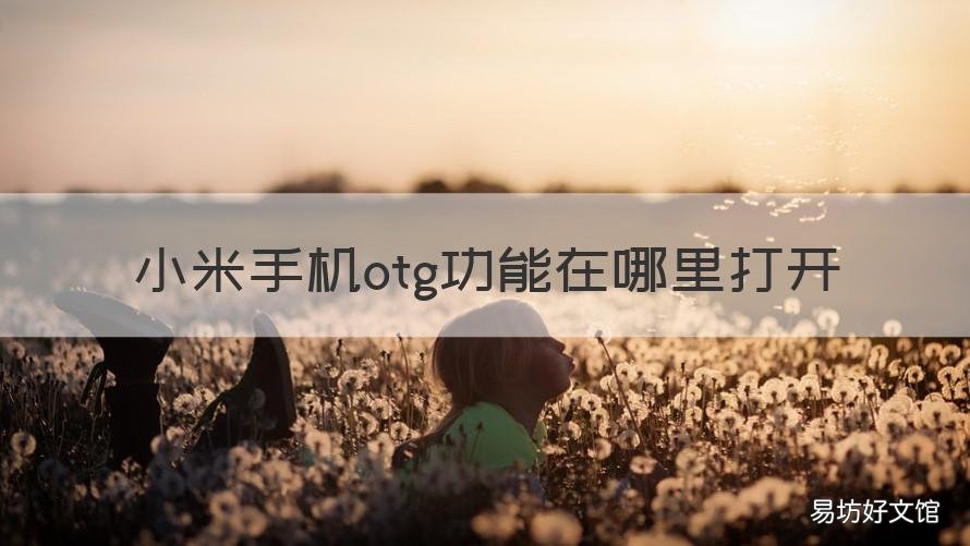 小米手机otg功能在哪里打开 小米手机OTG功能如何打开
