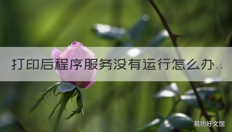 打印后程序服务没有运行怎么办 打印机程序服务没有运行怎么解决