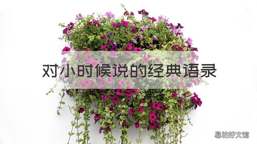对小时候说的经典语录 对小时候说的经典语录图片