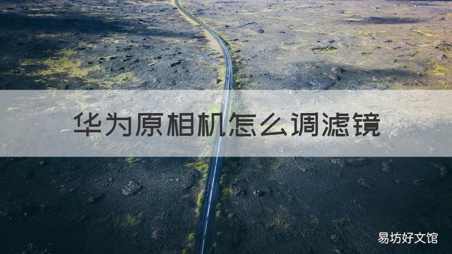华为原相机怎么调滤镜 华为原相机怎么开滤镜