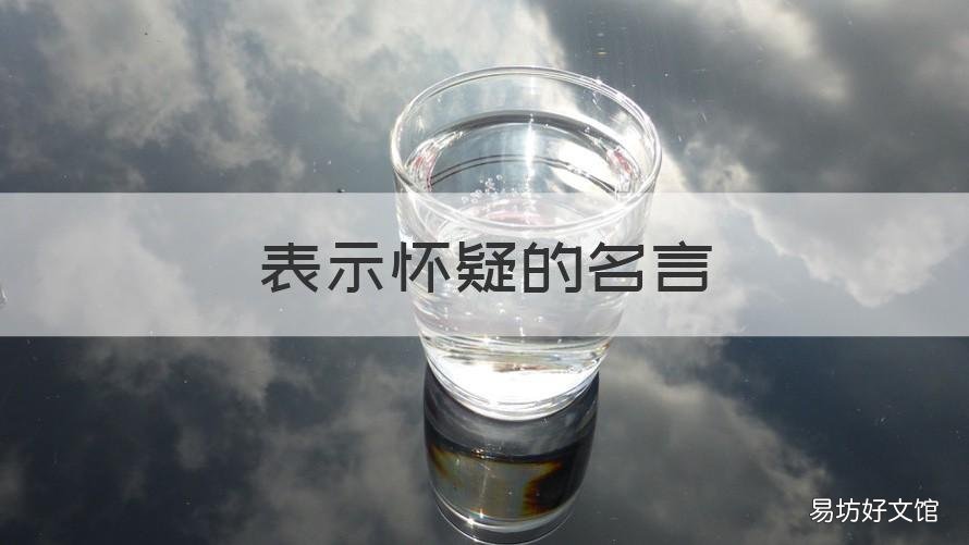表示怀疑的名言 怀疑的诗句名言