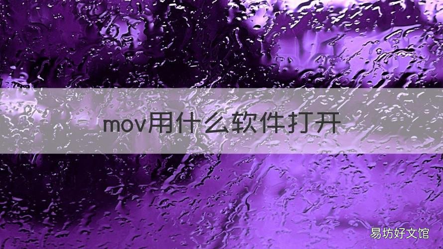 mov用什么软件打开 什么软件能打开mov