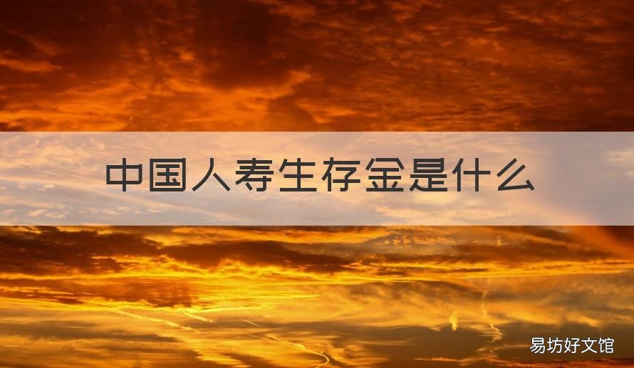中国人寿生存金是什么 人寿保险生存金是什么