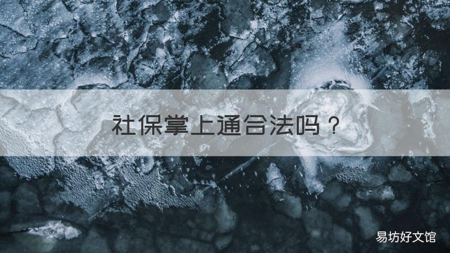 社保掌上通合法吗 社保掌上通app
