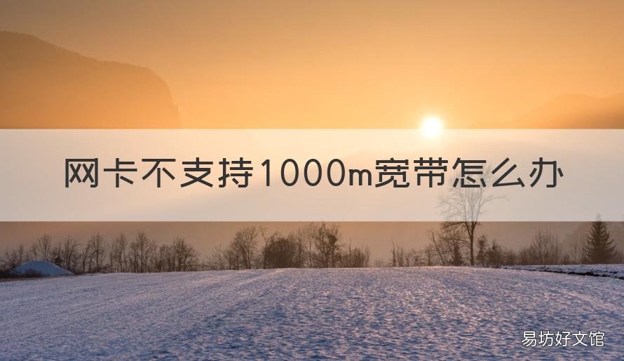 网卡不支持1000m宽带怎么办 路由器不支持1000m宽带