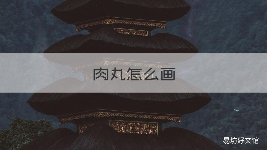 肉丸怎么画 肉丸怎么画简笔画图片