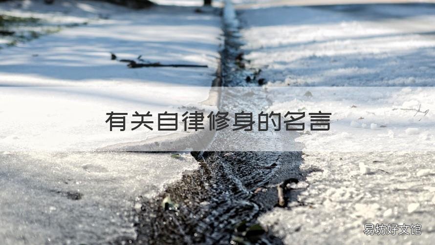有关自律修身的名言 关于自我修身的名言