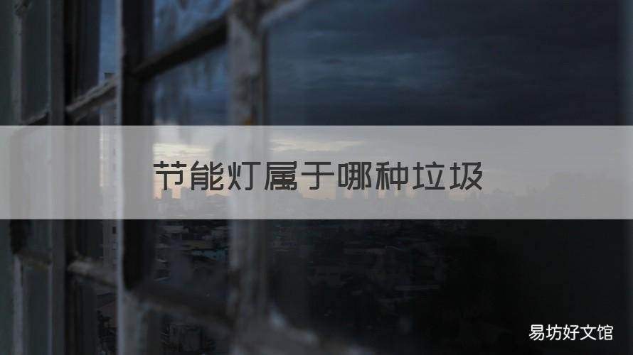 节能灯属于哪种垃圾 节能灯,荧光灯属于什么垃圾