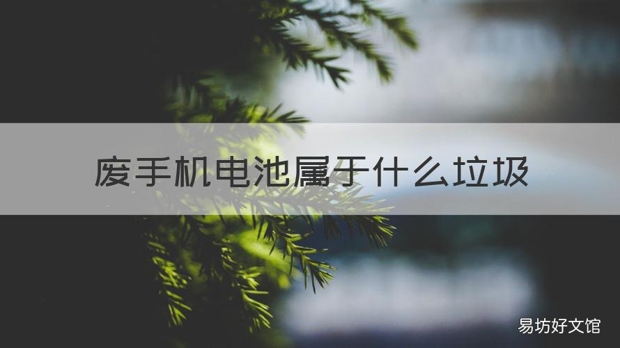 废手机电池属于什么垃圾 废手机充电电池属于什么垃圾