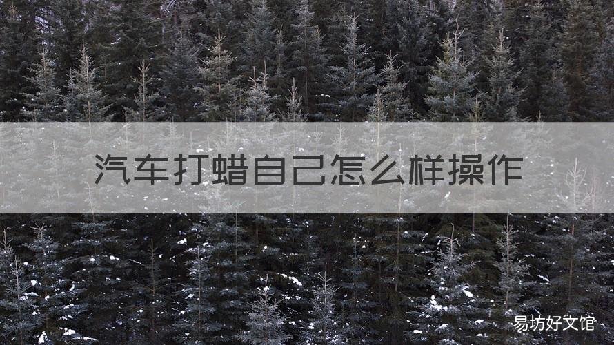 汽车打蜡自己怎么样操作 汽车打蜡自己怎么样操作视频
