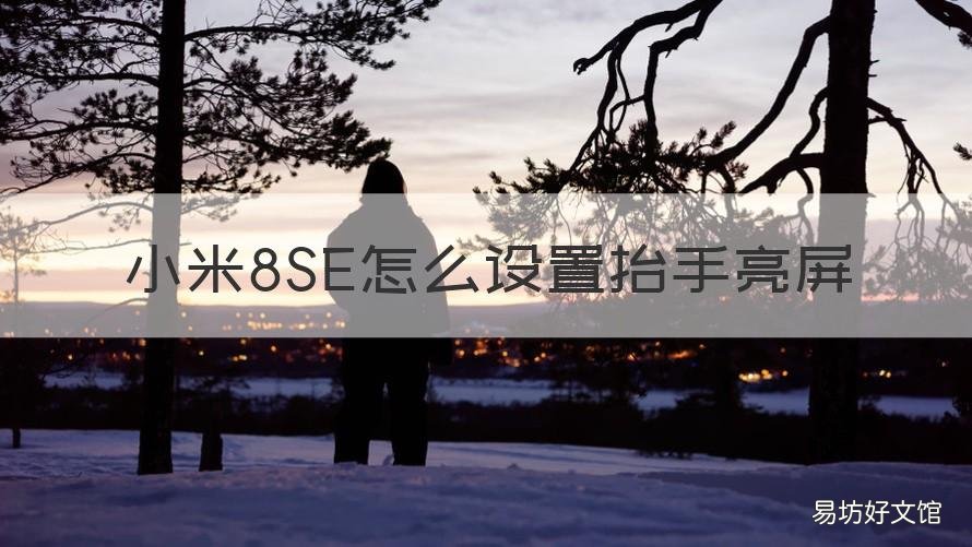 小米8SE怎么设置抬手亮屏 小米8怎么设置抬手机亮屏